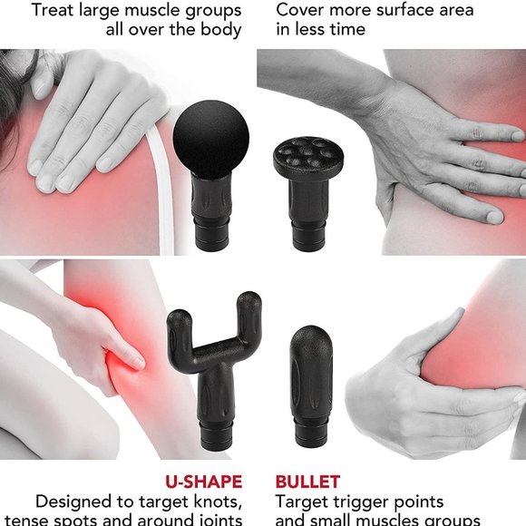 Powerful Massage Gun Gift set with 4 attachments by Sunbeam - Picture 2 of 15